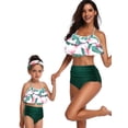 thumbnail image 1 of Avamo Mother And Daughter Matching Swimwear Ruffled Swim Bikini Set Two Piece Parent-child Swimsuit Tummy Control Bathing Suits Beachwear Green S, 1 of 4