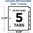 thumbnail image 3 of Big Tab Extra-Wide White Insertable Dividers, 3 of 8
