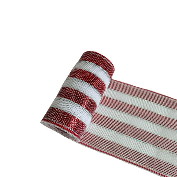 Manualidades Con Lazos Navideños Rojos Y Blancos Para Hacer Decoración Del Hogar, 0,15 X 9,14 M 015 x 914 m