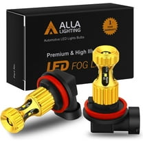 Alla Lighting H16 LED Fog Lights Bulbs Newest 3000lm Extreme Super Bright H11 H8, 6K Xenon White