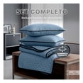 thumbnail image 4 of Edredón Ligero Real Textil + 2 Fundas de Almohada, Juego de Colcha King Size, Color Azul Medio, 4 of 7