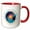Red/White, variant on 3drose, American Beaches - Ipan Beach Park, Talofofo, Guam Cool Travel Gift, 11oz Two-tone Red Mug