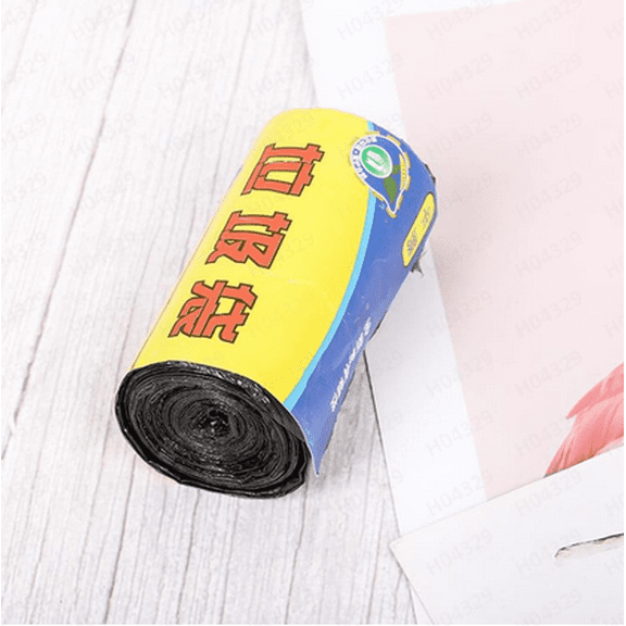 15 Count Black Trash Bags,Rolled Flat Garbage Bags for Home Use,20 Gallon Capacity (19.68x17.71 in)