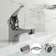 thumbnail image 3 of Basin Taps Bathroom Mixer Faucet Hot and Cold Mixer Tap Chrome Plated Solid Brass Lavatory Bathroom, 3 of 4