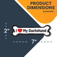 thumbnail image 6 of Magnet Me Up I Love My Dachshund Dog Bone Magnet Decal, 2x7 In, Vinyl Automotive Magnet, 6 of 7