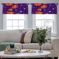 thumbnail image 4 of LALILO Kitchen Curtain Valance Happy Halloween Autumn With Rod Pocket Window Curtain 52"x 18" Set of 2, 4 of 5