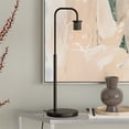 thumbnail image 3 of Henn&Hart Modern Metal Arc Table Lamp with Globe Shade in Black/Clear, 3 of 3