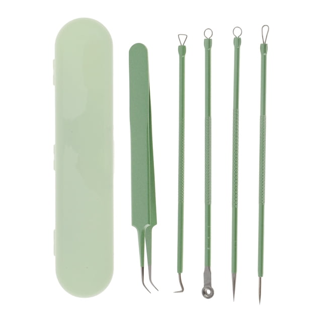 Conjunto Único de Herramientas para Remover Espinillas con Pinza Diagonal Duradera Verde