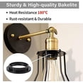 thumbnail image 4 of Pack Black Lamp Shade Reducer Rings, E27 Lamp Shade Adapter Rings, Light Shade Reducer Ring, Lamp Shade Kit, Shade Reducer Ring for Luminaire, 4 of 5