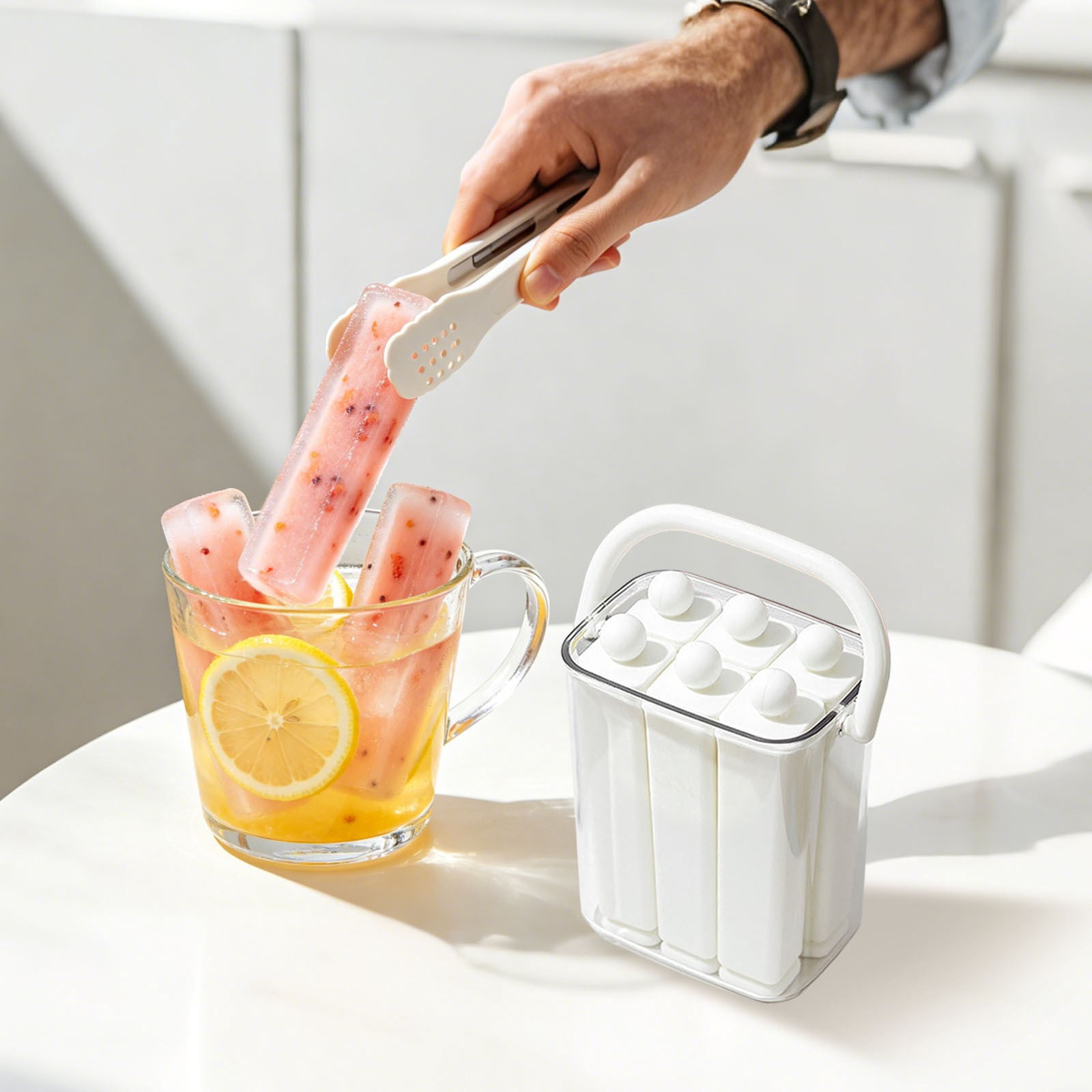 Ice Stick For Homemade And Easy Release Silicone Ice Maker For Summer Drinks And Desserts Parts Freezer Ice Holder Slow Melting Ice Cubes Small Ice Stacking Trays with Silicone Freezer Sphere Ice