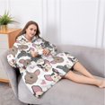 thumbnail image 5 of Oversized Wearable Blanket Hoodie,Bulldog Dog and Love Heart Sherpa Blanket Hoodie with Super Pockets,Super Warm Fuzzy Pullover for Women & Men, 5 of 6