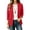 A Red, variant on Blazers for Women Business Casual Women's Casual Winter Solid-Color Fitted Lapel Blazer Cardigan Top Black Xs