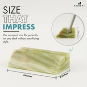 Radicaln Green Marble Business Card Holder 4 Inch – Elegant Office Desk Organizer | Premium Marble Credit Card Holder for Business Cards & Office Décor