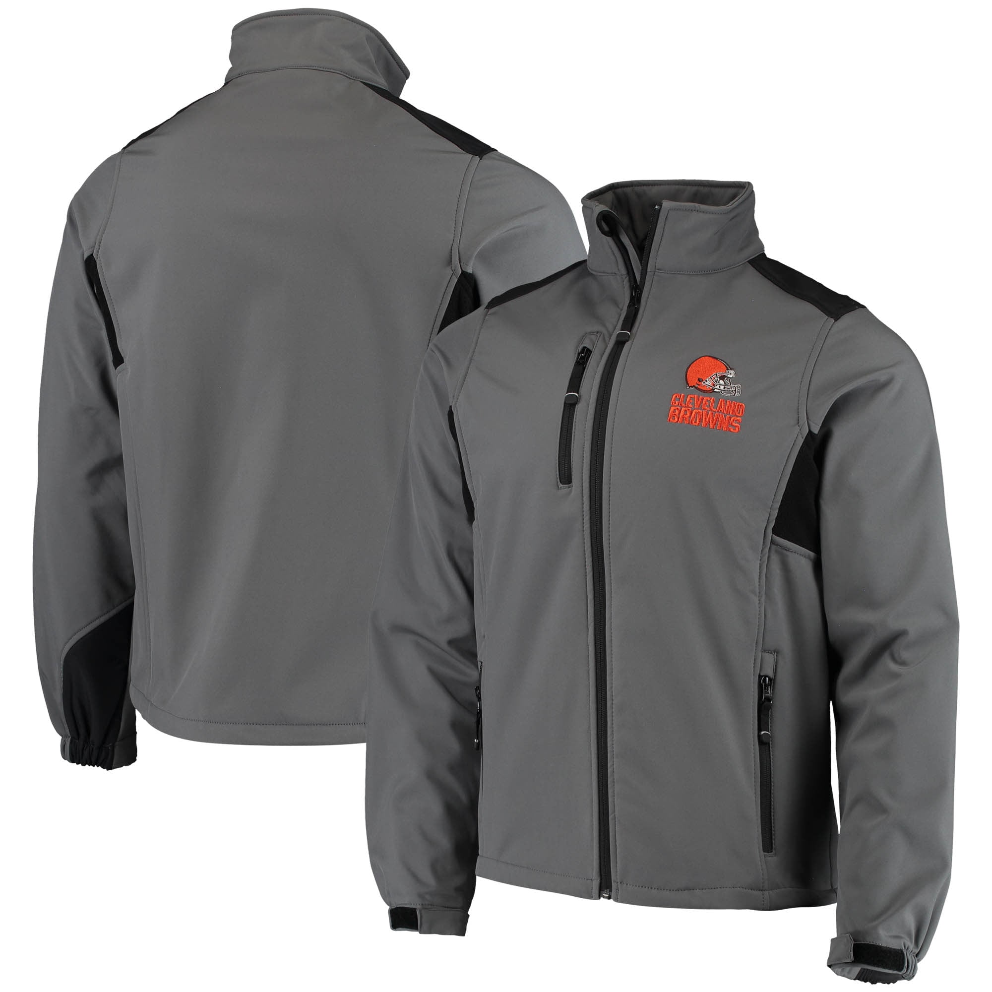 Cleveland Browns Softshell Fleece Full-Zip Jacket - Charcoal - Walmart.com - Walmart.com