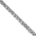 thumbnail image 2 of 14K Solid White Gold 2mm 3 Wire Spiga Wheat Link Chain Necklace, 2 of 3