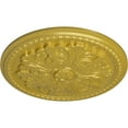thumbnail image 3 of Ekena Millwork 16 7/8"OD x 1 1/2"P Swindon Ceiling Medallion (Fits Canopies up to 2 7/8"), Hand-Painted Rich Gold, 3 of 6