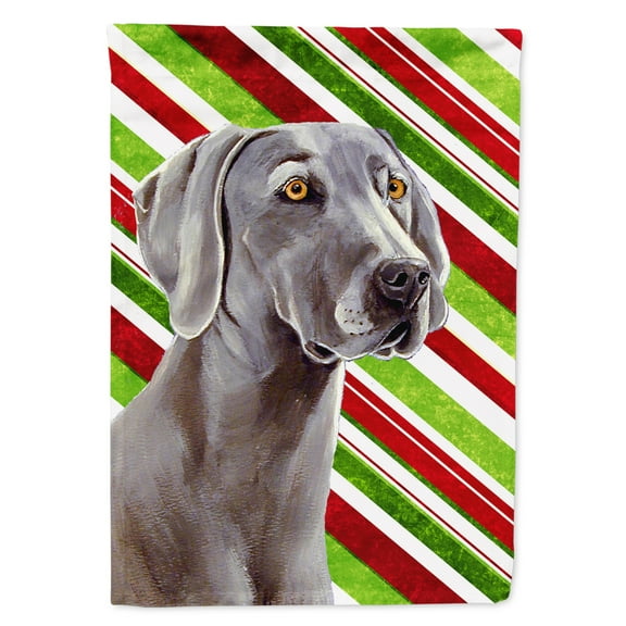 Carolines Treasures LH9251-FLAG-PARENT Weimaraner Candy Cane Holiday Christmas  Flag  multicolor