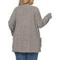 thumbnail image 4 of NISVIYA Women Plus Size Casual Sweaters Dressy Fall Winter Outerwear Coat Sweater Jacket Black, 4 of 7