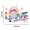 thumbnail image 2 of Maxora personalized ornament LGBT Photo Frame Pink, 2 of 6