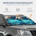 thumbnail image 3 of KLL Hawaiian Ship Dolphin Windshield Sun Shade 2-Piece Foldable Car Front Window Sunshade for Most Sedans SUV Truck- Large, 3 of 5