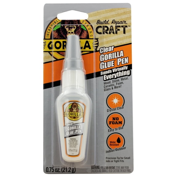 Gorilla Glue Clear Polyurethane Pen, 21.26g, Model 103519, 1 Pk, New, 24 hour cure time