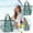 Green, variant on Mesh Beach Bag 6 Pockets Portable Beach Vacation Tote Bag Shoulder Bag for Women, Summer Travel Pool Family Supplies