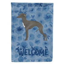 Carolines Treasures CK6001GF Italian Greyhound 1 Welcome Flag Garden Size Small multicolor
