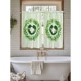 thumbnail image 4 of St. Patrick's Day Bathroom Window Curtain, Lucky Shamrock Wreath Lips Green Stripes Light Filtering Coffee Kitchen Curtains, Bedroom Living Room Curtains 2 Panel 84"x45", 4 of 6