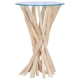 thumbnail image 4 of Mesa de Centro vidaXL de Madera Maciza de Teca con Tapa de Vidrio, 4 of 7