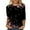 Black, variant on nsendm Womens Daily Floral&Sequins Print O Neck Tops Three Quarter Sleeve Round Neck Tee Shirt Shirts Women Loose Fit Shirt Pink XX-Large