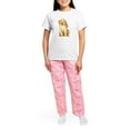 thumbnail image 4 of CafePress - Yellow Lab Rose Women's Light Pajamas - Women's Short Sleeve Print T-Shirt and Pants Light Cotton Pajama Set, 4 of 7