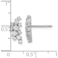 thumbnail image 3 of Sterling Silver Cheryl M Rhodium-Plated Cz Cluster Post Earrings (13 X 6) Made In China qcm1541, 3 of 5