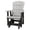 Black, Light Gray, variant on DutchCrafters Slat Fan Back Poly Adirondack Glider Outdoor Patio Chair