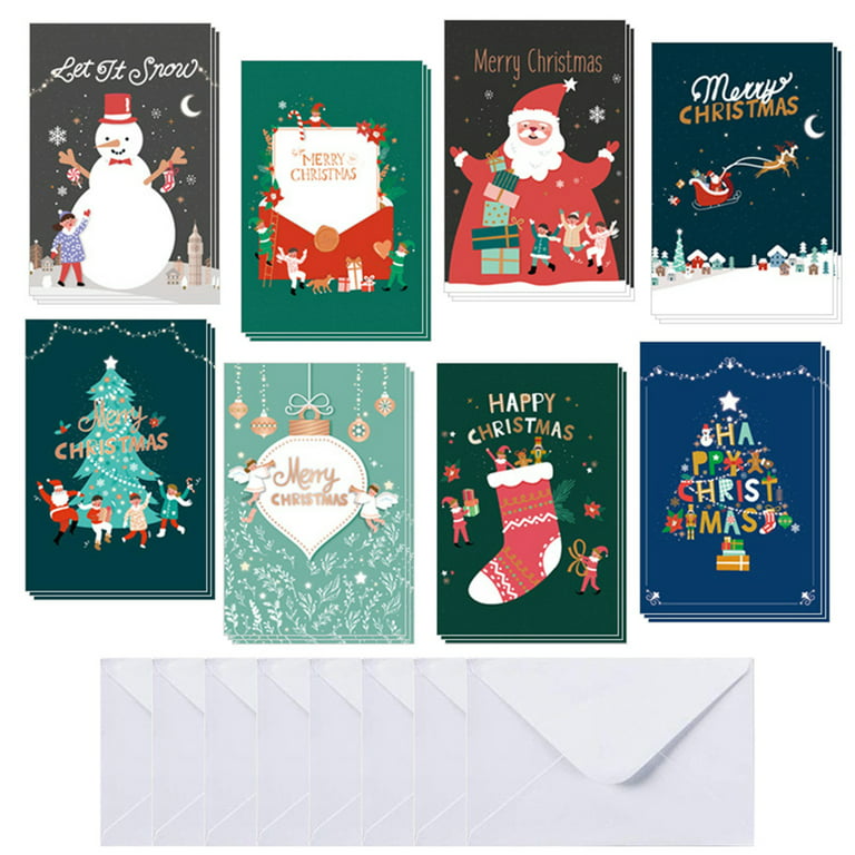 Christmas Clearance. Christmas Cards 2022 Set of 5. Unique Holiday