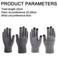 thumbnail image 2 of 2 pares de guantes de invierno para mujer con pantalla táctil, cálidos guantes de punto con forro polar y puños elásticos, guantes de invierno para enviar mensajes de texto 943, 2 of 5