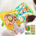 thumbnail image 1 of Feltree Interactive Tear and Paste Cloth Book for Babies - Educational Sensory Toy with Safe Chewable Patches and Washable Fabric, 1 of 6
