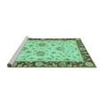 thumbnail image 2 of Ahgly Company Machine Washable Indoor Rectangle Oriental Turquoise Blue Traditional Area Rugs, 6' x 9', 2 of 4