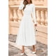 thumbnail image 2 of Vestido PRETTYGARDEN 2025 de punto midi blanco con mangas largas - S, 2 of 8