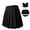 Black, variant on Women's Pleated A-Line Mini Skirt with Bow Tie,Adjustable Waist Zipper High Waist Skirts,Trendy Lightweight School Uniform Skirt for Back to School,Black Women's XS-XXXL