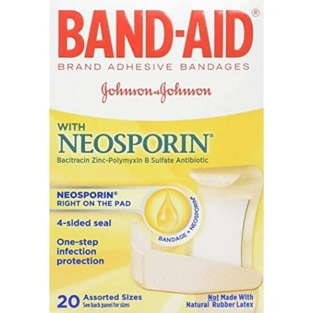 With Neosporin Bandages Assorted Sizes 20 Each (Pack Of 3)