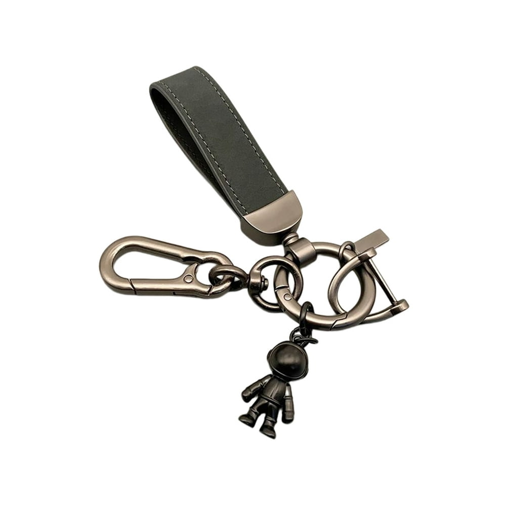 Anneau Porte-clés Avec Sangle Cuir PU – Boucle + Chaîne – 8,5 X 1,6 Cm – Neuf
