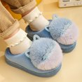 thumbnail image 2 of PINQI Unisex Child Indoor Slippers Kids Children's Boys Girls Fashion Shoes Cute Plush Shoes Indoor Home Warm and Cute Cotton Slippers for Indoor Outdoor(Blue,7-8 Years), 2 of 7