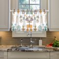 thumbnail image 2 of Yayeee Kitchen Curtains Tier Pair Light Filtering 27"x36" Rod Pocket Short Cafe Window Panel, Cute Animal, 2 of 7