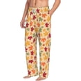 thumbnail image 2 of Daiia Autumn Maple Leaves Men's Sleep Pant with Pockets and Drawstring,Pajama Pants-X-Large, 2 of 9