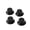 Black with White, variant on LOOKSEVEN 4 Pcs 24 Fine Splines LP Guitar Control Bell Knobs Top Hat Knob For Les Paul SG-Black with White
