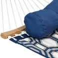 thumbnail image 6 of Sunnydaze 2-Person Quilted Polyester Spreader Bar Hammock with Stand, 350 lb Capacity - Gray/Blue, 6 of 6