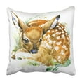 thumbnail image 1 of ABPHQTO Ciervo acuarela Funda de almohada Throw Pillow Cover Case 45x45 cm, 1 of 2
