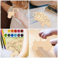 thumbnail image 2 of 20 piezas de recortes de madera sin terminar, recortes de manualidades de bricolaje, recortes de pintura para niños, 2 of 6