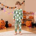 thumbnail image 5 of CAUYDY Girls Boys Halloween Pajamas Set Sleepwear Pumpkin Graphic Pjs Toddler Long Sleeve Jammies Kids Sleepwear,2-3 Y, 5 of 9