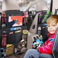 thumbnail image 4 of Organizador de coche para niños, color negro, 1 unidad para guardar accesorios en el interior del coche, soporte transparente para tableta con 10 bolsillos., 4 of 5